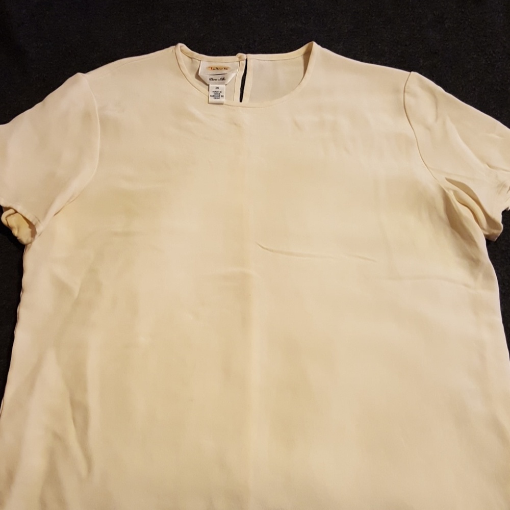 Talbots Cream Silk Blouse